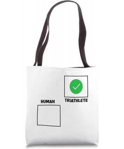 Human Triathlete Sport tshirt woman men Tote Bag $9.89 Totes