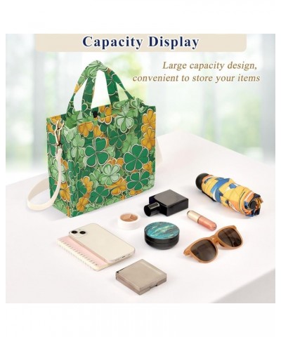 St Patricks Day Colorful Theme Women's Tote Handbags Top Handle Satchel Shoulder Bag Crossbody Bag M $14.85 Totes