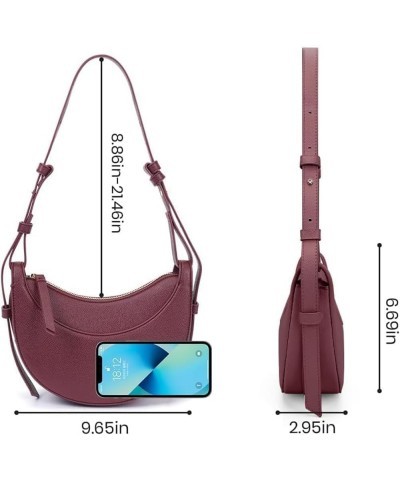 Handbags for Women Leather Shoulder Bag Fashion Dumpling Hobo Bags Sling Crossbody Bag Cute Purse Ps-red $19.94 Satchels