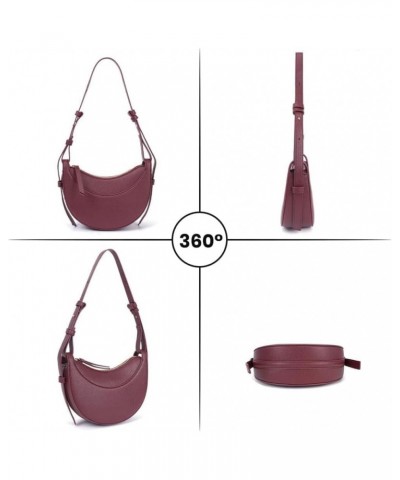 Handbags for Women Leather Shoulder Bag Fashion Dumpling Hobo Bags Sling Crossbody Bag Cute Purse Ps-red $19.94 Satchels