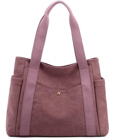 Hand Bill Shoulder Bag 2023 Canvas Bag Women's Bag Fashion Bag Tote Bag Purple Coffee $32.99 Backpacks