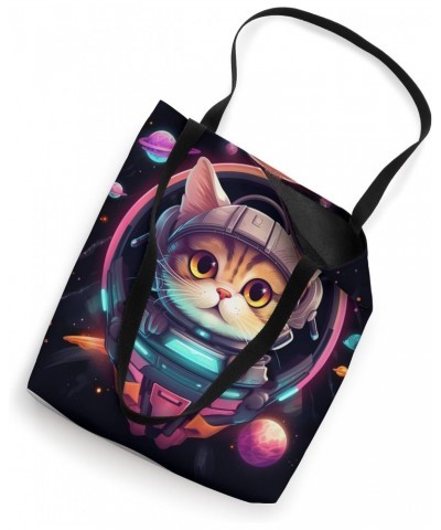 Spaceship Cat galaxy space Cat Alien Kitty Mom Dad Tote Bag $13.07 Totes