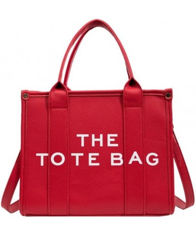 Tote Bag for Women, Leather Tote Bag with Zipper,Personalized handbag, Crossbody Bag For Office Travel Red $17.64 Totes