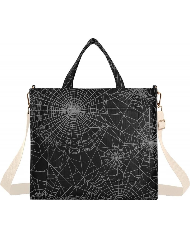 Shoulder Handbag Women Tropical Leaves Trendy Watercolor Crossbody Purse Teacher Tote Bag Crossbody Handbag Black Spider Web ...