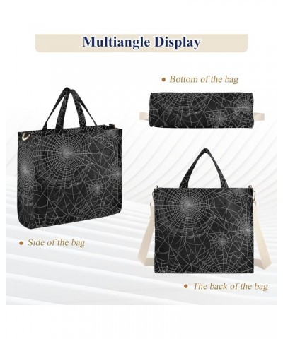 Shoulder Handbag Women Tropical Leaves Trendy Watercolor Crossbody Purse Teacher Tote Bag Crossbody Handbag Black Spider Web ...