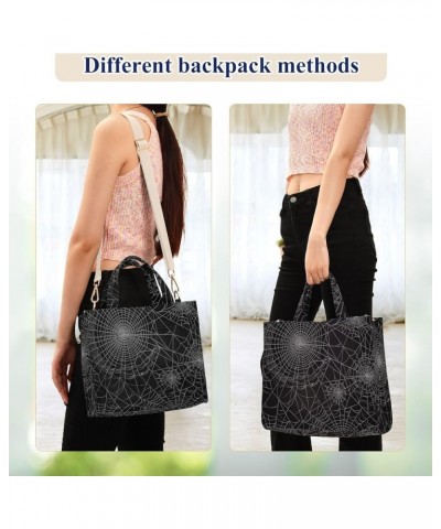 Shoulder Handbag Women Tropical Leaves Trendy Watercolor Crossbody Purse Teacher Tote Bag Crossbody Handbag Black Spider Web ...