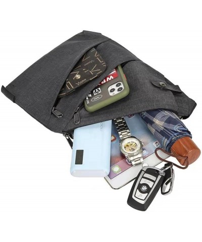 Anti Theft Travel Bag Anti-Theft Bag Slim Sling Bag Cross Body Travel Bag for Women Men Gray $15.30 Crossbody Bags