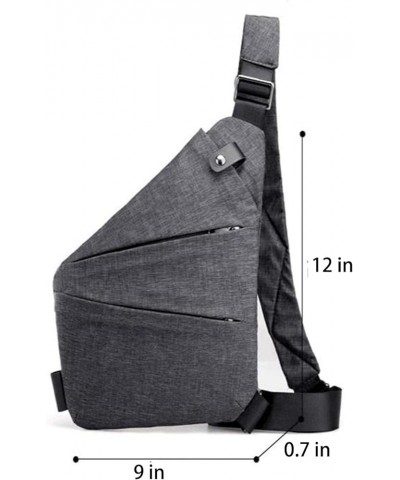 Anti Theft Travel Bag Anti-Theft Bag Slim Sling Bag Cross Body Travel Bag for Women Men Gray $15.30 Crossbody Bags