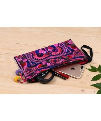 Handmade Clutch Bag, Hmong Tribes Embroidered Cosmetic Bag Bird Pink $12.40 Clutches