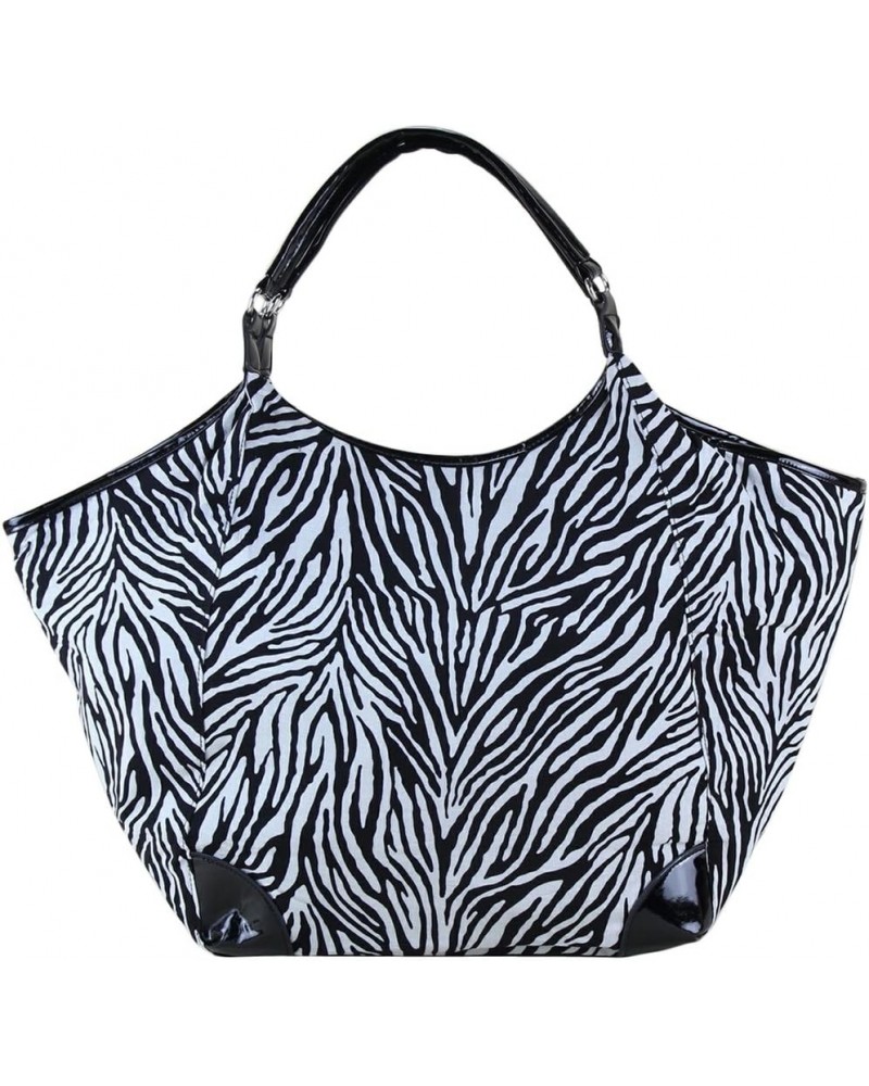 Zebra Print Fabric Classic Hobo Bag $32.99 Hobo Bags