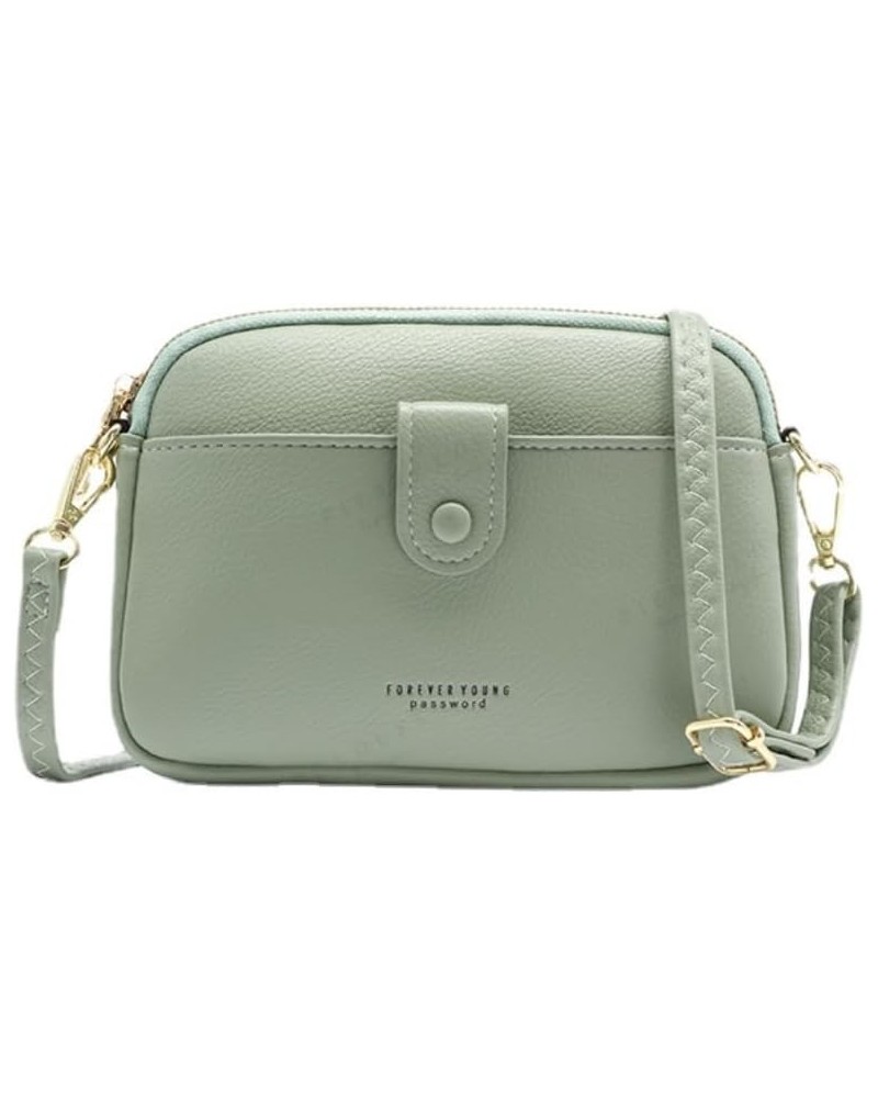 Leather Crossbody Bag for Women Mini Handbags Ladies Shoulder Bag Phone Bag Green $12.77 Totes