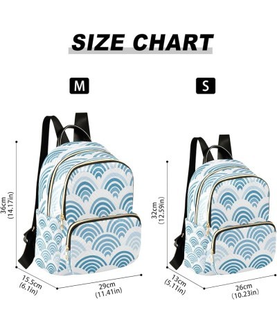 Sea Wave Fashion Backpack Purse Ladies Fashion Rucksack Travel Shoulder Bag Casual Daily Backpack Small $17.39 Backpacks