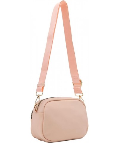 Quilted Nylon Crossbody Bag with Wide Strap Blush $16.17 Crossbody Bags