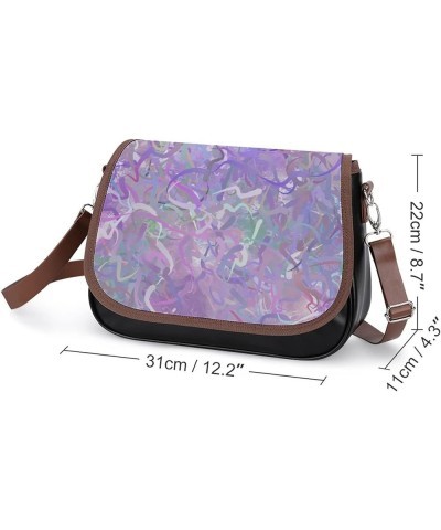 Printed Crossbody Bags Women City Leather Shoulder Bag Satchel Hobo Bags Trendy Peacock Color8 $20.19 Hobo Bags