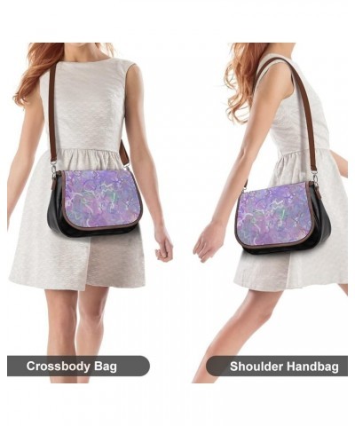 Printed Crossbody Bags Women City Leather Shoulder Bag Satchel Hobo Bags Trendy Peacock Color8 $20.19 Hobo Bags