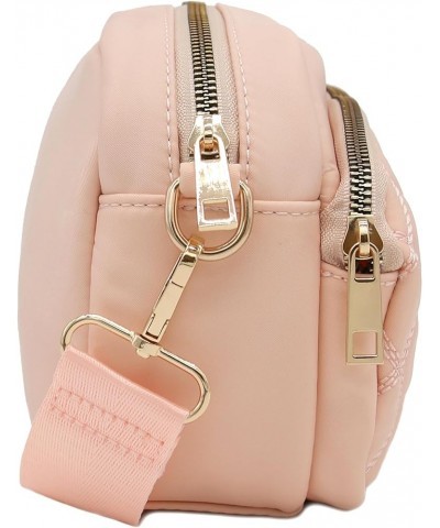 Quilted Nylon Crossbody Bag with Wide Strap Blush $16.17 Crossbody Bags