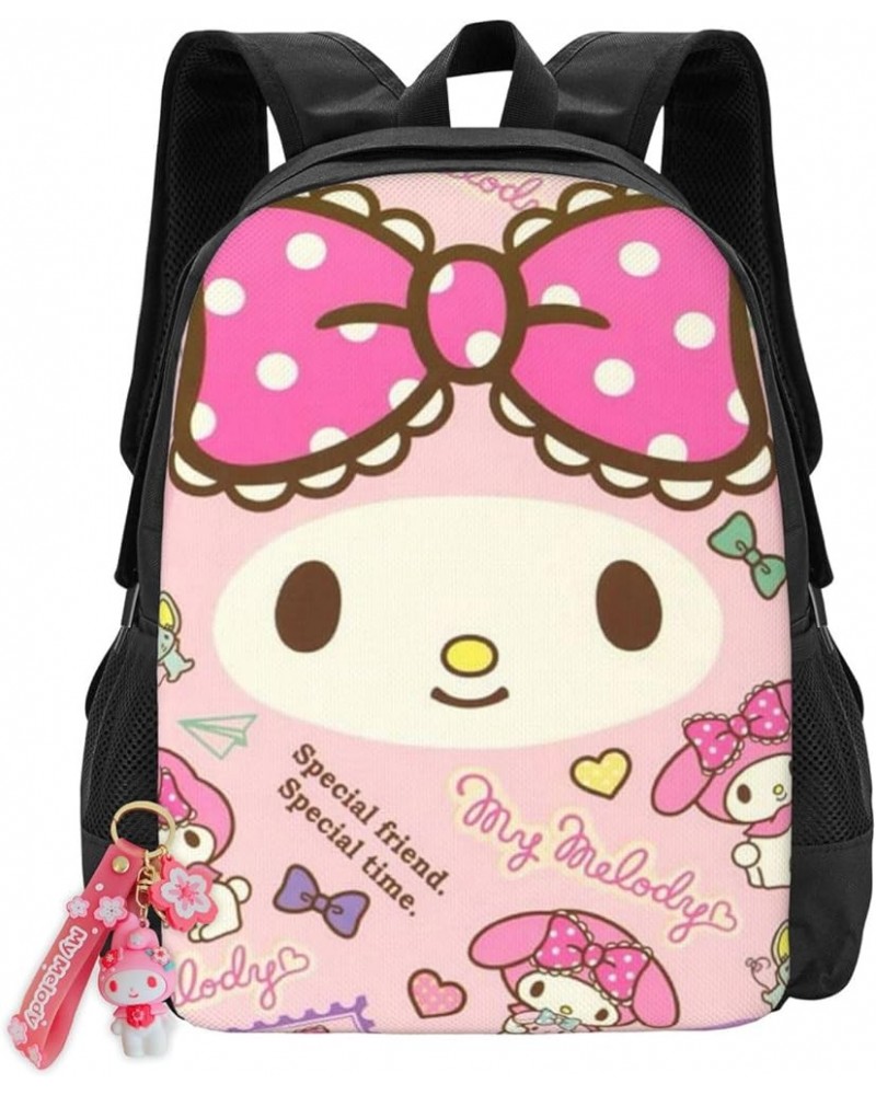 My Bunny Melody Backpack Cartoon animetion Backpacks Double Shoulder Bag Travel Bag Gift For Woman My-02 17 Inch(With Keychai...