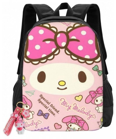 My Bunny Melody Backpack Cartoon animetion Backpacks Double Shoulder Bag Travel Bag Gift For Woman My-02 17 Inch(With Keychai...