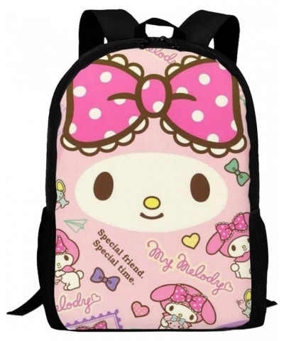 My Bunny Melody Backpack Cartoon animetion Backpacks Double Shoulder Bag Travel Bag Gift For Woman My-02 17 Inch(With Keychai...