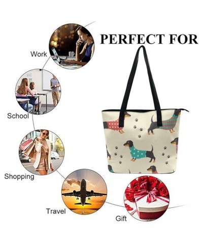 Large Capacity Work Tote Bags Leather Commuter Bag Handbags With Zipper Color629 $14.99 Totes