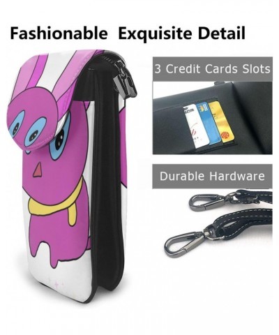 women Small Cell Phone Purse Surprised Cartoon Bunny pattern : Multifunction,Soft, durable,Convenient for daily use and trave...