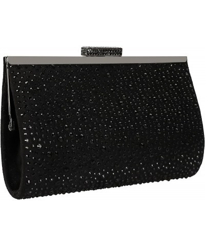 DEXMAY Crystal Clutch Purse for Women Rhinestone Frame Clutch Handbag for Party Black $14.51 Evening Bags