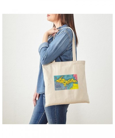 Michigan Northern Upper Peninsula Tote Bag Natural Canvas Tote Bag, Cloth Shopping Bag $9.11 Travel Gear