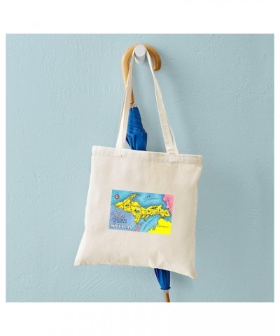 Michigan Northern Upper Peninsula Tote Bag Natural Canvas Tote Bag, Cloth Shopping Bag $9.11 Travel Gear