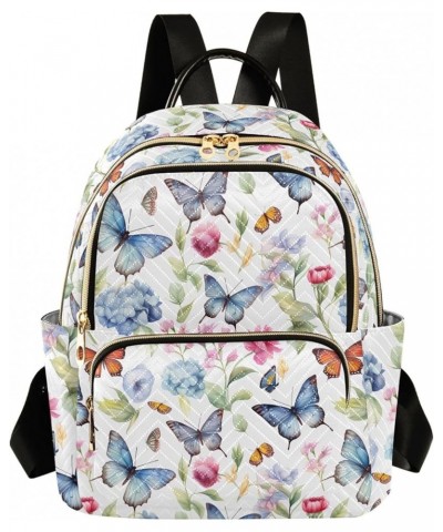 Colorful Butterflies Fashion Backpack Purse for Women, Casual Daypacks, Ladies Gift for Traveling Hiking Multicolor Small $17...