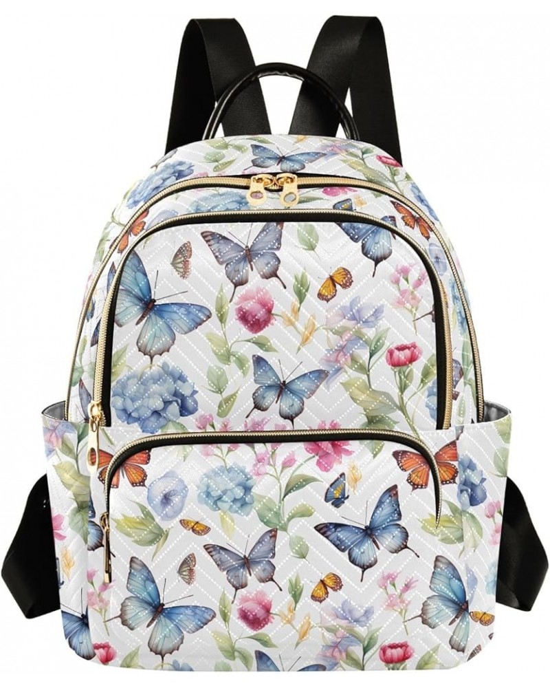 Colorful Butterflies Fashion Backpack Purse for Women, Casual Daypacks, Ladies Gift for Traveling Hiking Multicolor Small $17...