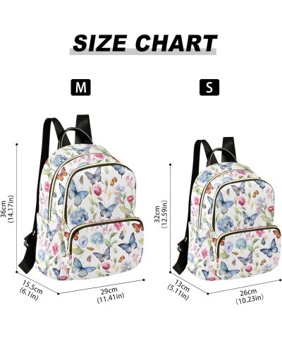 Colorful Butterflies Fashion Backpack Purse for Women, Casual Daypacks, Ladies Gift for Traveling Hiking Multicolor Small $17...