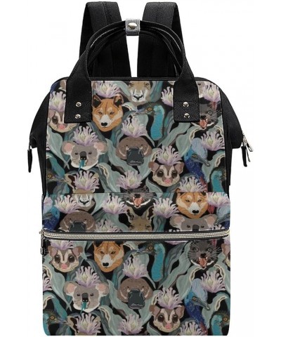 Funny Dogs Pug Puppy Backpack Work Business, Travel Rucksack Daypack for Adults Women, Handbag,Black Funny Animals Heads $21....