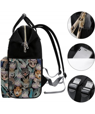 Funny Dogs Pug Puppy Backpack Work Business, Travel Rucksack Daypack for Adults Women, Handbag,Black Funny Animals Heads $21....