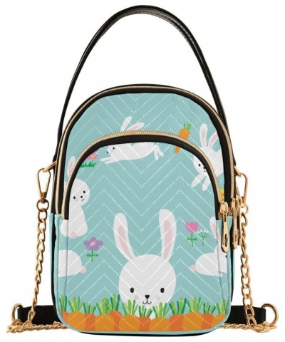 Cute Easter Bunny Flowers Crossbody Bags for Women Small Purse Chain Shoulder Bag Hand Bag for Trip Work Gifts $15.59 Shoulde...