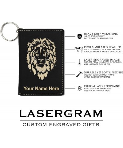 ID Holder Wallet, Double Female Symbol, Personalized Engraving Included (Light Brown) Black with Gold $13.16 Wallets