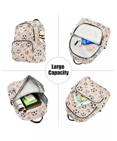 Soccer Ball Print Fashion Backpack Purse for Women, Casual Daypacks, Ladies Gift for Traveling Hiking Multicolor Medium $12.7...