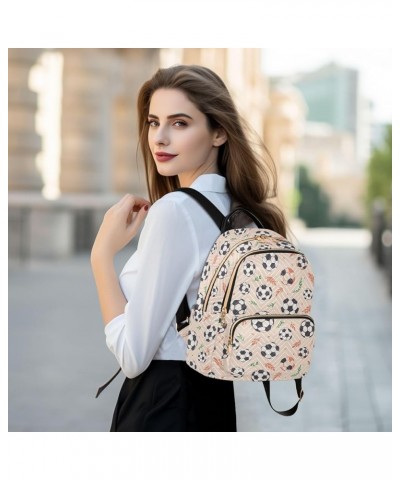 Soccer Ball Print Fashion Backpack Purse for Women, Casual Daypacks, Ladies Gift for Traveling Hiking Multicolor Medium $12.7...