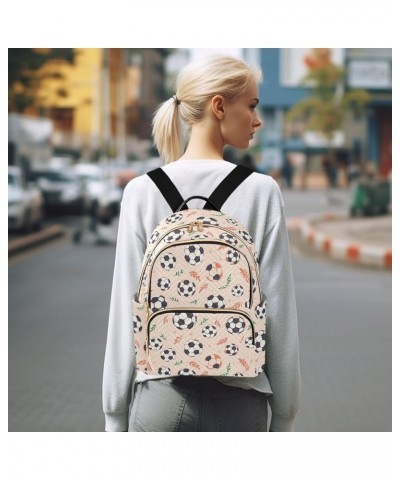 Soccer Ball Print Fashion Backpack Purse for Women, Casual Daypacks, Ladies Gift for Traveling Hiking Multicolor Medium $12.7...