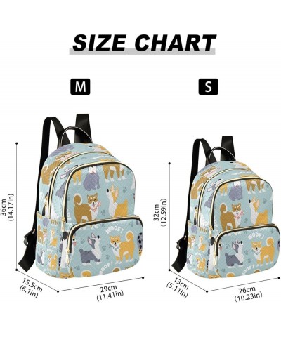 Backpack Purse for Women Cute Doodle Different Dog Breeds Casual Shoulder Bag Small Backpack M Medium $13.52 Backpacks