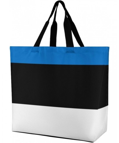 Estonia Flag Shoulder Shopping Bag Fashion Tote Bag Commuter Bags for Women $10.56 Totes