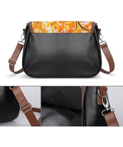 Printed Shoulder Crossbody Bag Leather Hobo Bags Medium Ladies Top Handles Satchels Colorfull Retro Floral Color12 $25.00 Hob...