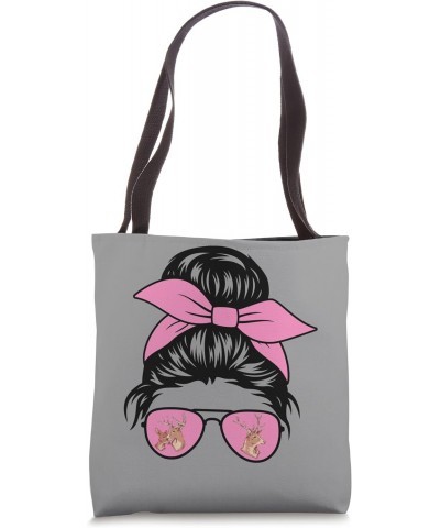 Lover Deer Hunter Deer Stuff Reindeer Catching Messy Bun Tote Bag $10.12 Totes