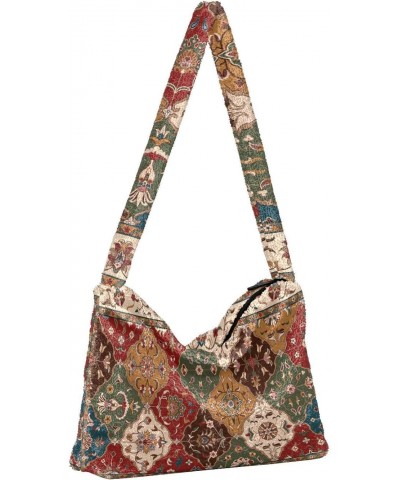 Women Boho Handbag Persian Carpet Ethnic Colorful Underarm Bag Tote Bag Shoulder Bag Crossbody Bag Fluffy Cell Phone Purse La...