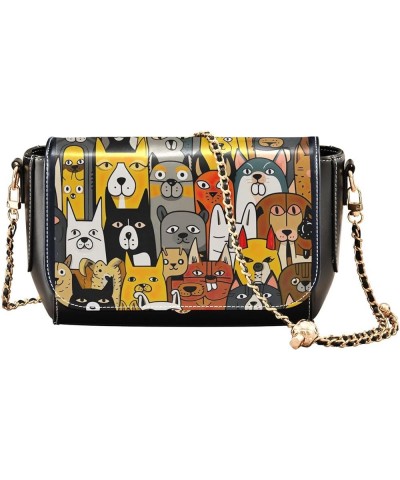 Elephants with Balloons Women Crossbody Bags Purses with Long Straps Leather Shoulder Handbags Animals With Different Faces $...