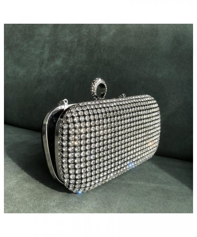 Crystals Evening Clutch Bag for Women Small Shoulder Bags Sparkling Wedding Purses Handbags Evening Bags Formal Black $18.89 ...