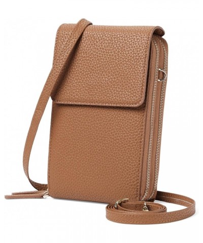 Small Crossbody Bags for Women Leather Cell Phone Purse Shoulder Bag Handbags Wallet RFID Blocking Credit Card Slots Brown $1...