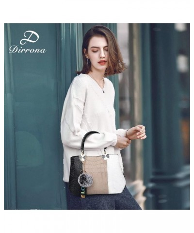 Women Handbags Fashion Bag Color Matching Shoulder Bag Casual Travel PU Leather Black $29.41 Shoulder Bags