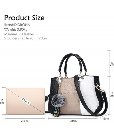 Women Handbags Fashion Bag Color Matching Shoulder Bag Casual Travel PU Leather Black $29.41 Shoulder Bags