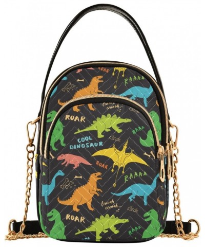 Dinosaurs Crossbody Bags for Women Crossbody Tote Bag Wallet Phone Purse with Chain Strap for Women Gifts $13.77 Totes