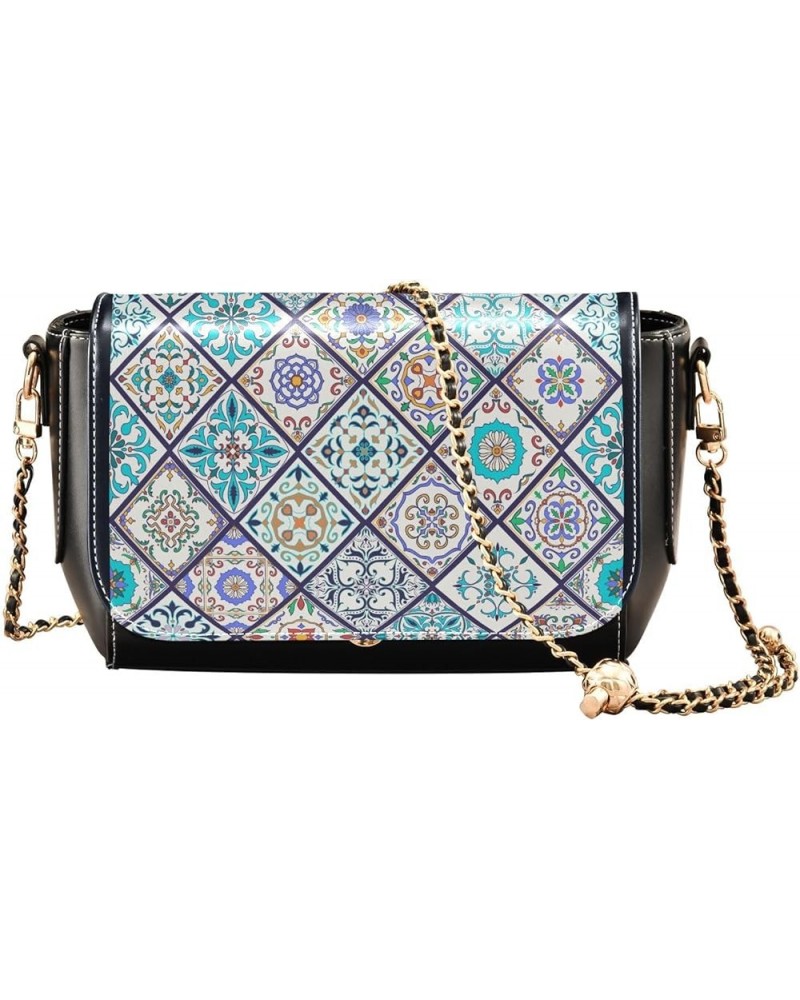 Blue Butterfly Women Crossbody Bags Long Strap Stylish Clutch Purse Lightweight Everyday Purse Mandala Plaid $17.60 Shoulder ...